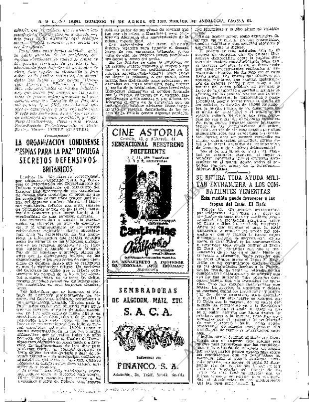 ABC SEVILLA 14-04-1963 página 64
