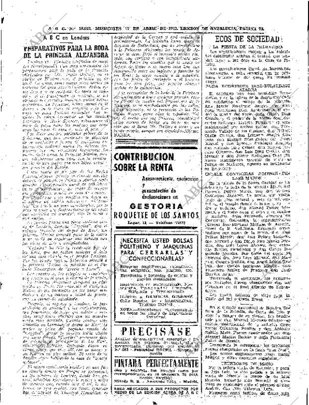 ABC SEVILLA 17-04-1963 página 23