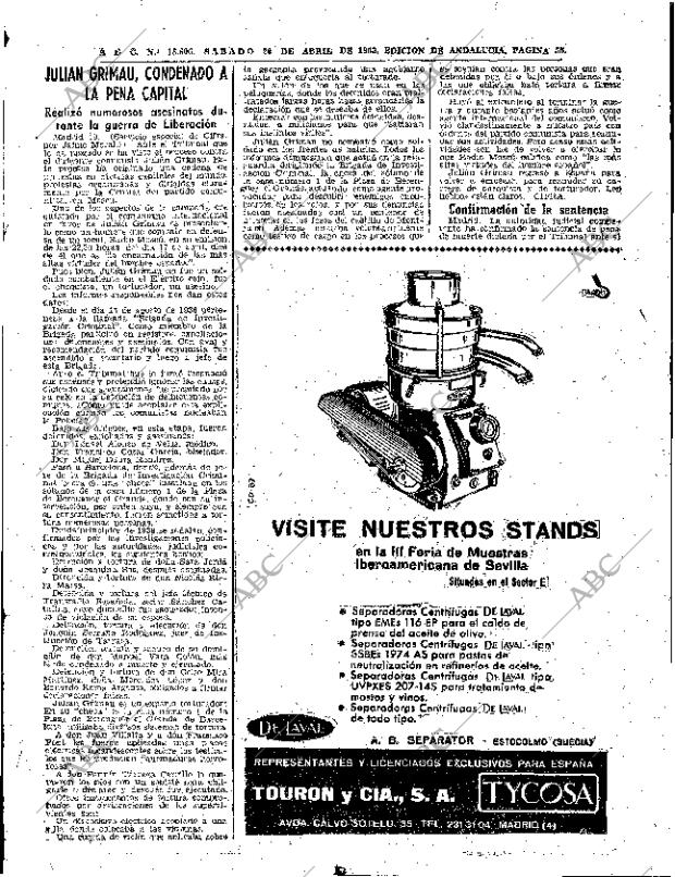 ABC SEVILLA 20-04-1963 página 55