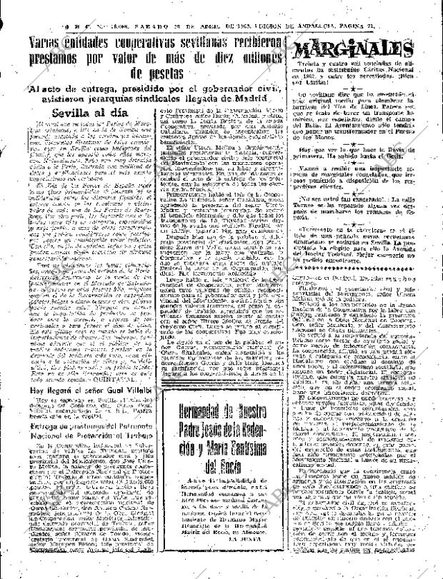 ABC SEVILLA 20-04-1963 página 71