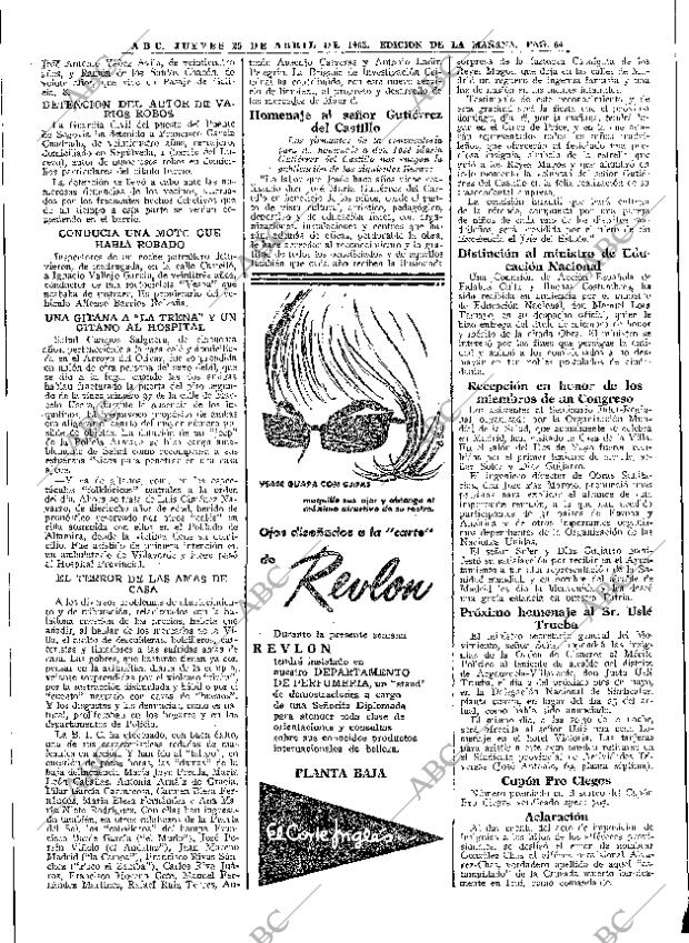 ABC MADRID 25-04-1963 página 64