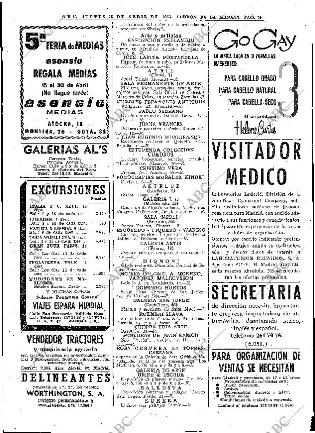 ABC MADRID 25-04-1963 página 70