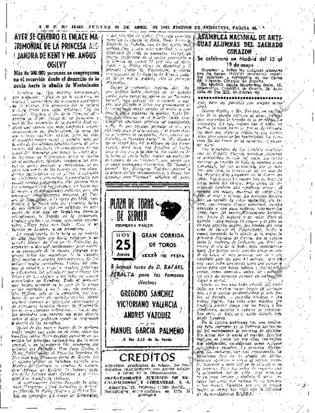 ABC SEVILLA 25-04-1963 página 45