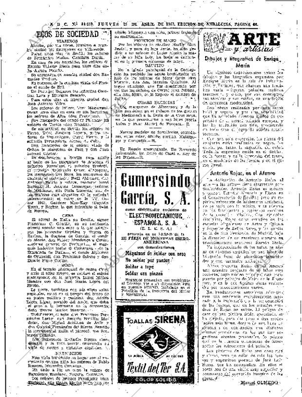 ABC SEVILLA 25-04-1963 página 46