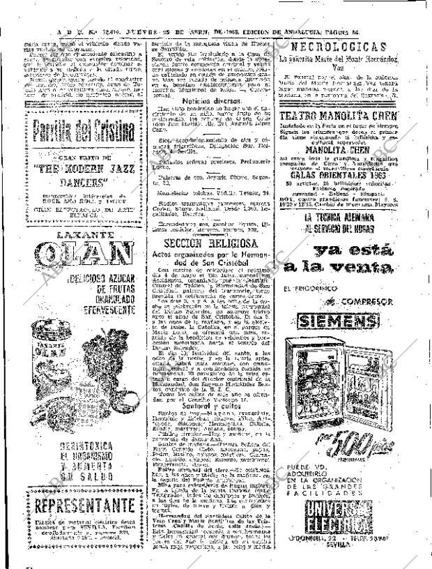 ABC SEVILLA 25-04-1963 página 56