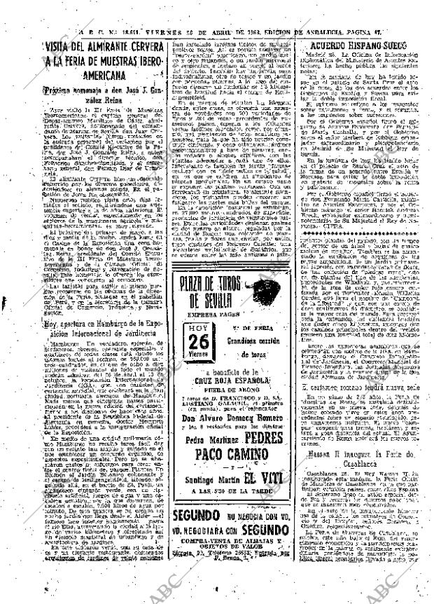 ABC SEVILLA 26-04-1963 página 47