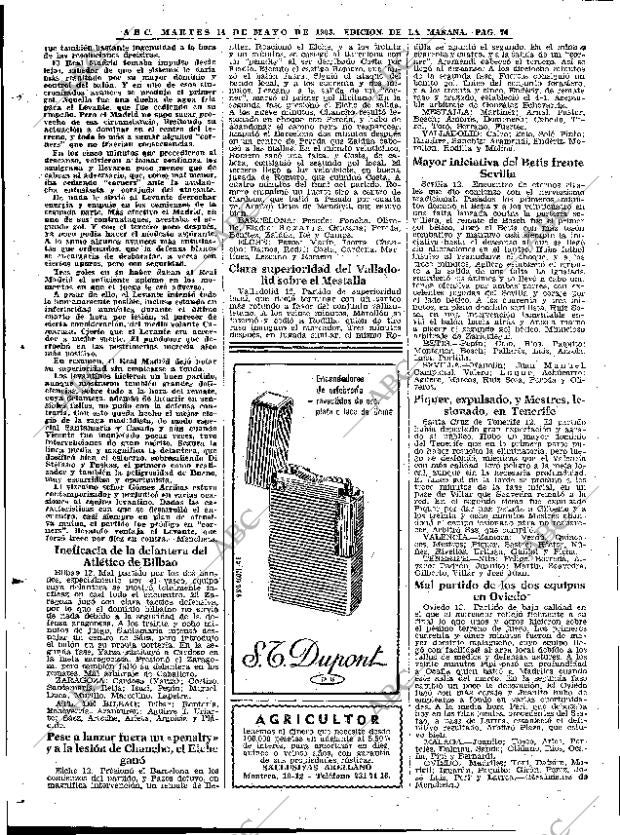 ABC MADRID 14-05-1963 página 74