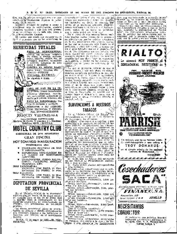 ABC SEVILLA 19-05-1963 página 58