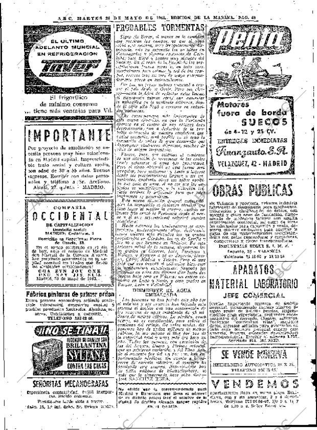 ABC MADRID 28-05-1963 página 42
