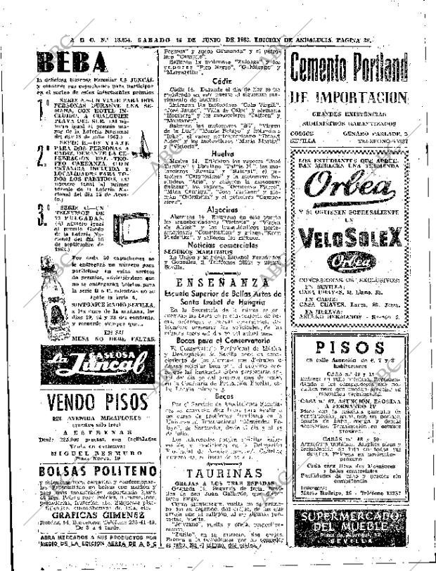 ABC SEVILLA 15-06-1963 página 36