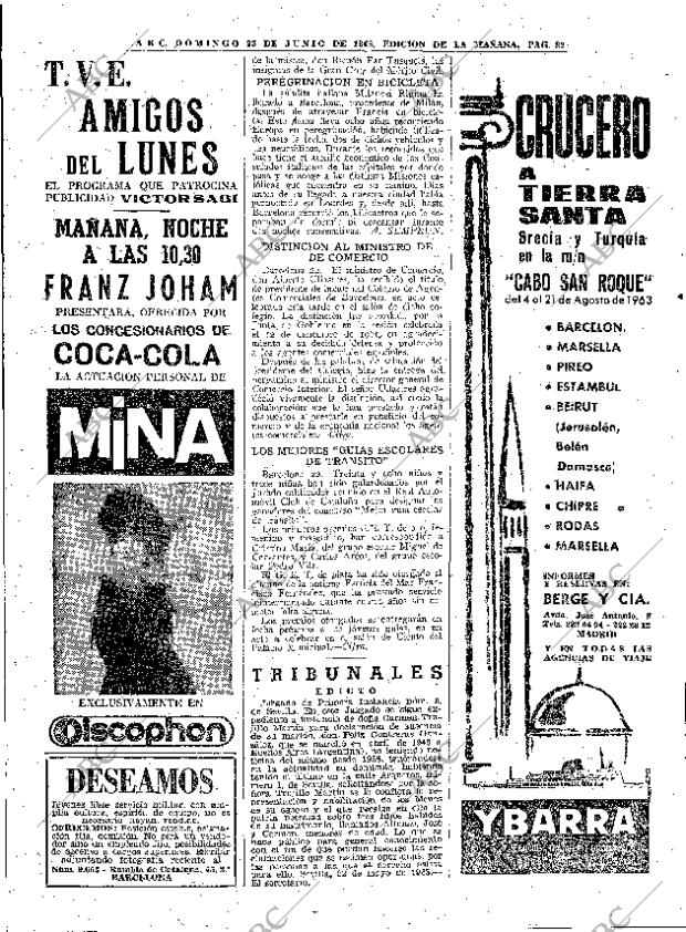 ABC MADRID 23-06-1963 página 82