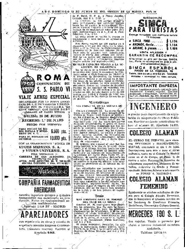 ABC MADRID 23-06-1963 página 96