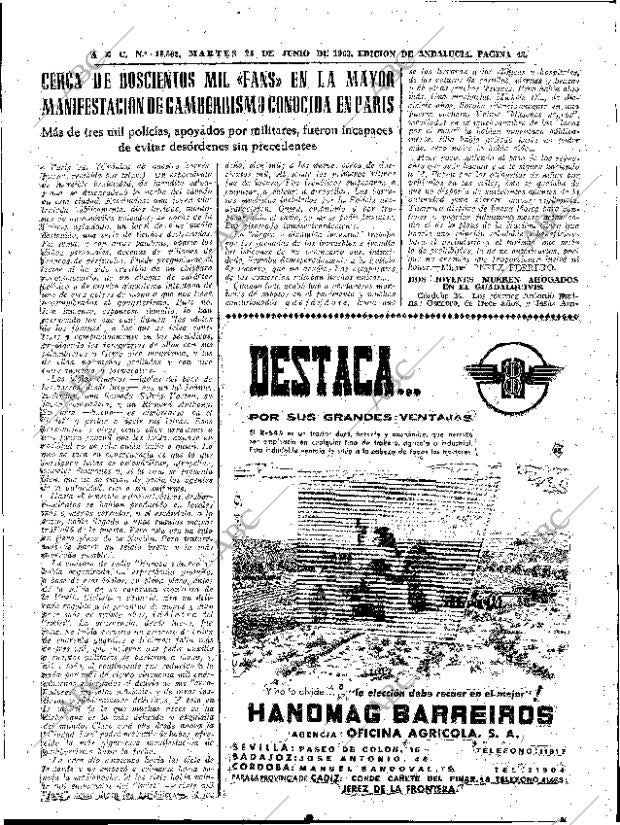 ABC SEVILLA 25-06-1963 página 43