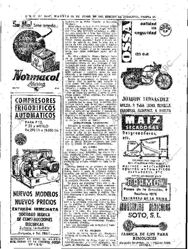 ABC SEVILLA 25-06-1963 página 62