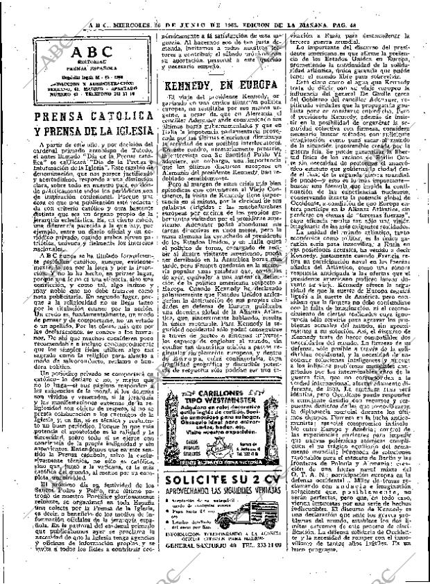 ABC MADRID 26-06-1963 página 48