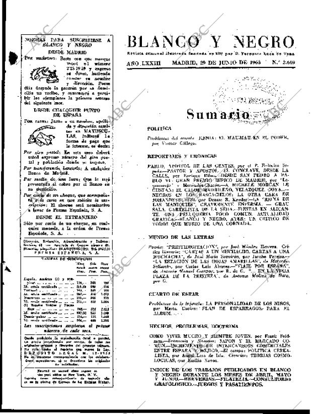 BLANCO Y NEGRO MADRID 29-06-1963 página 3