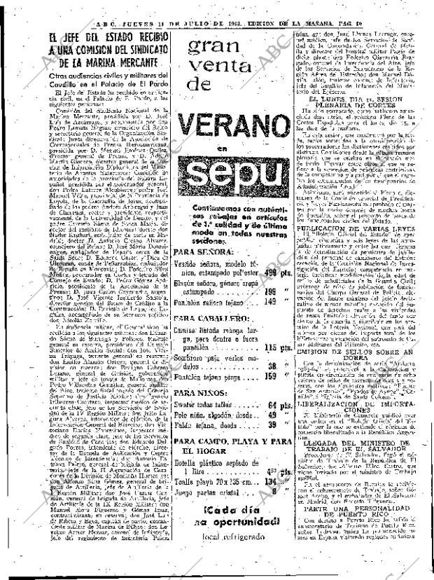 ABC MADRID 11-07-1963 página 40