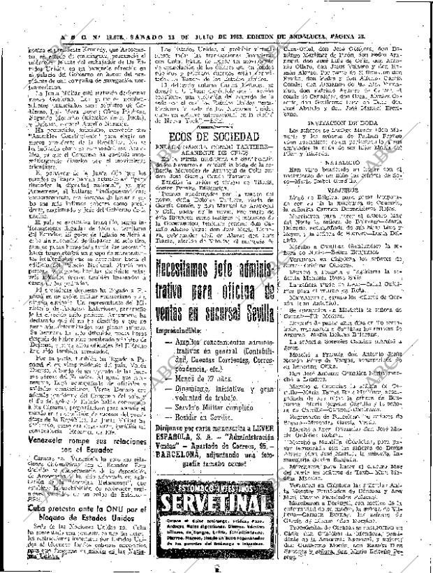 ABC SEVILLA 13-07-1963 página 22