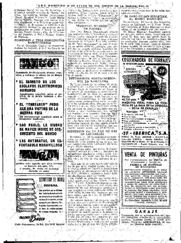 ABC MADRID 14-07-1963 página 64