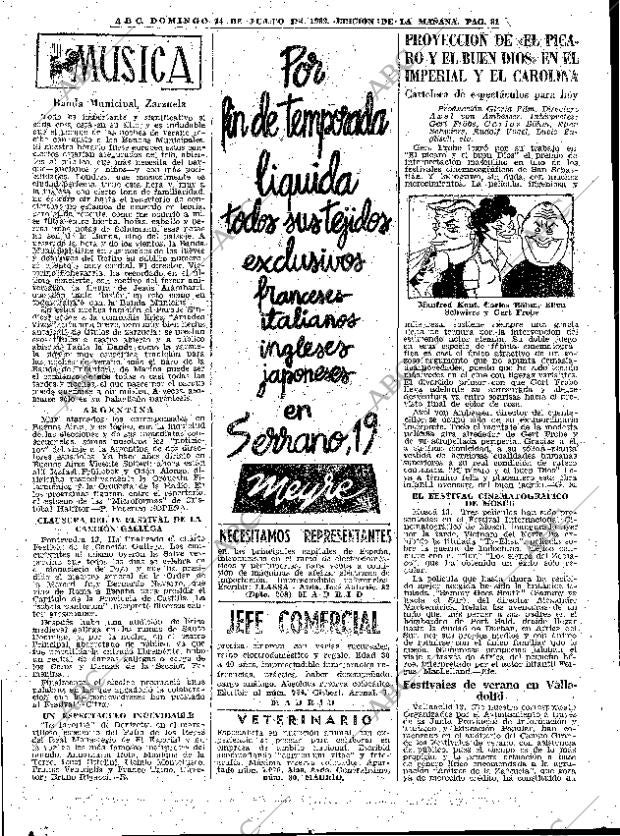 ABC MADRID 14-07-1963 página 81