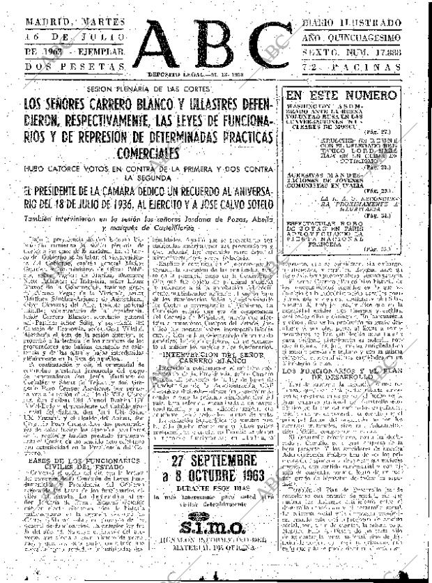 ABC MADRID 16-07-1963 página 23