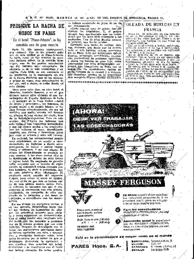 ABC SEVILLA 16-07-1963 página 27
