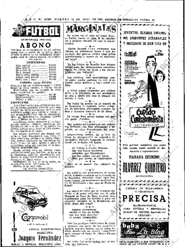 ABC SEVILLA 16-07-1963 página 40