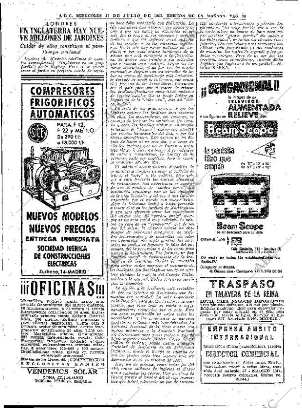 ABC MADRID 17-07-1963 página 36