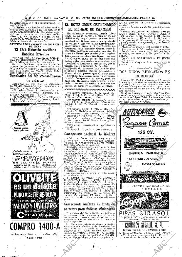 ABC SEVILLA 20-07-1963 página 38