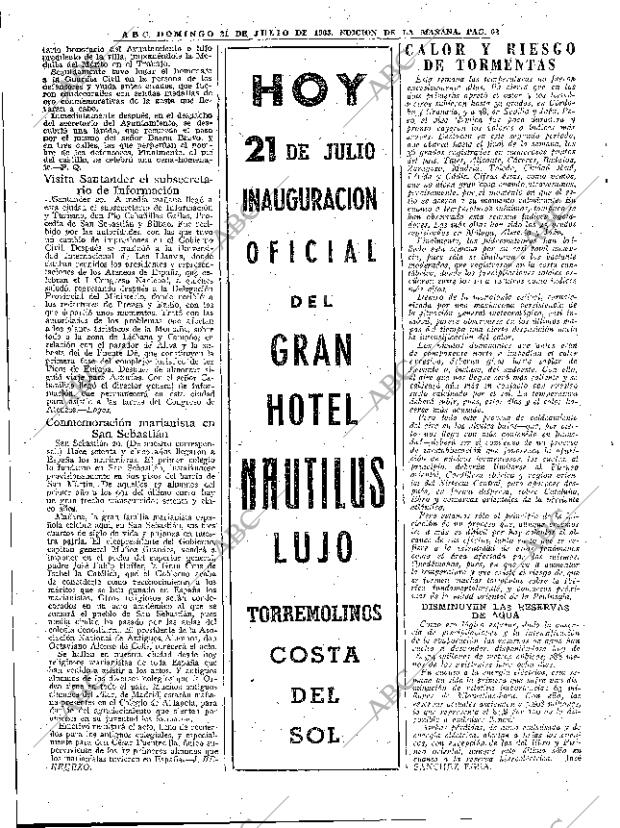 ABC MADRID 21-07-1963 página 62