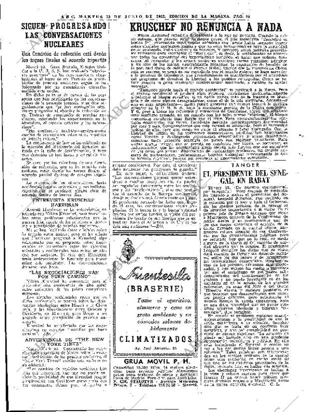 ABC MADRID 23-07-1963 página 26