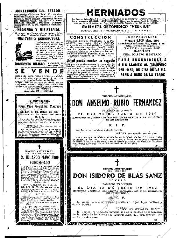 ABC MADRID 23-07-1963 página 62