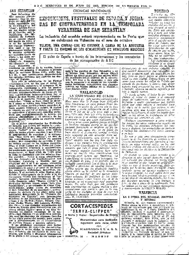 ABC MADRID 31-07-1963 página 31