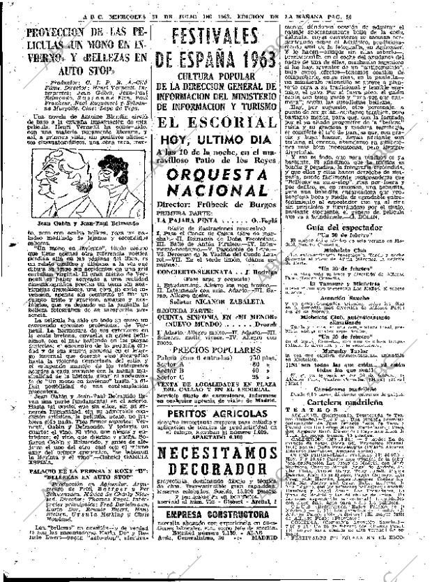 ABC MADRID 31-07-1963 página 50