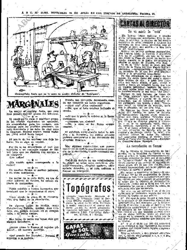 ABC SEVILLA 31-07-1963 página 27