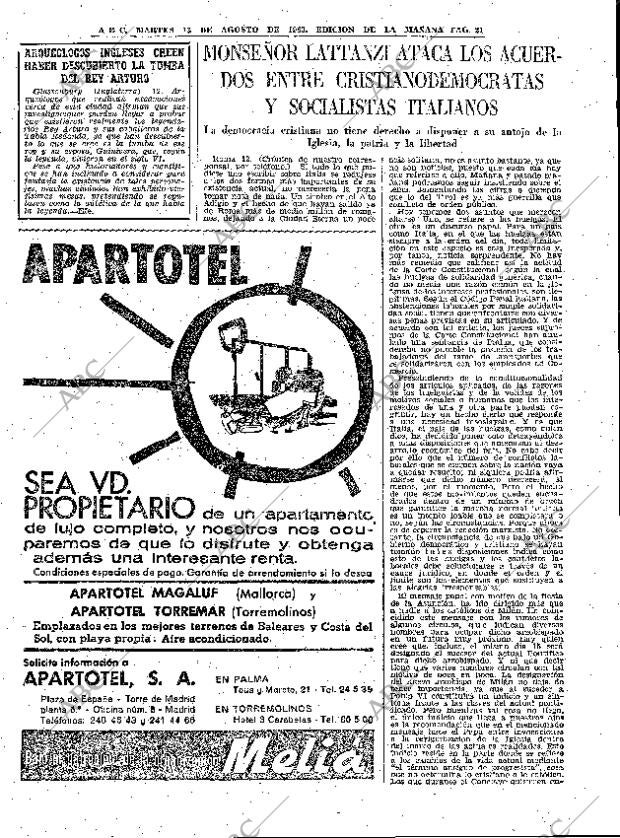 ABC MADRID 13-08-1963 página 21
