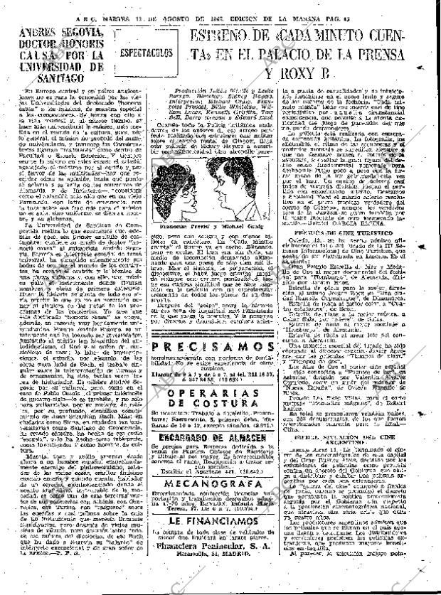 ABC MADRID 13-08-1963 página 45