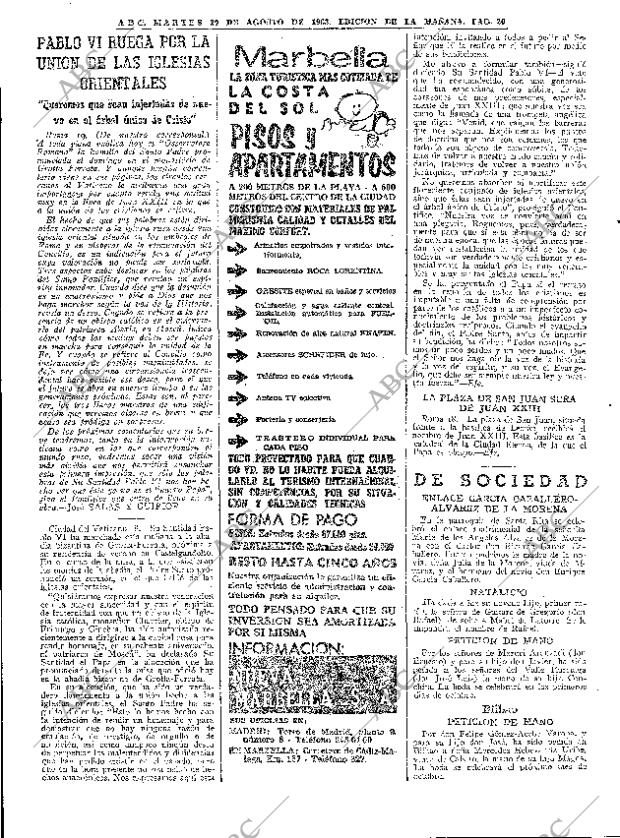 ABC MADRID 20-08-1963 página 20