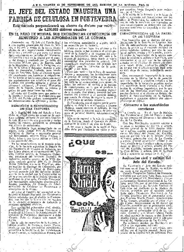 ABC MADRID 13-09-1963 página 31
