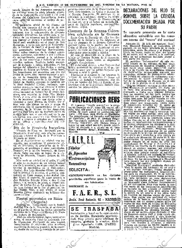 ABC MADRID 13-09-1963 página 34