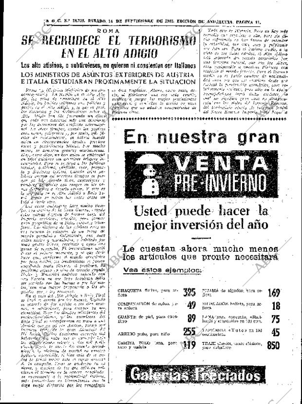 ABC SEVILLA 14-09-1963 página 11