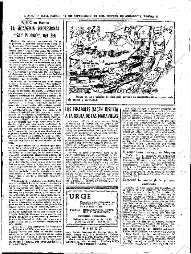 ABC SEVILLA 14-09-1963 página 23