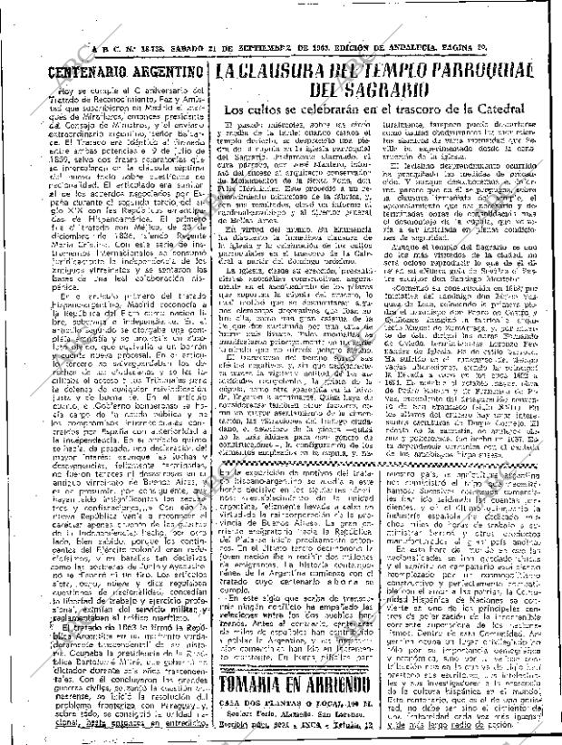 ABC SEVILLA 21-09-1963 página 20