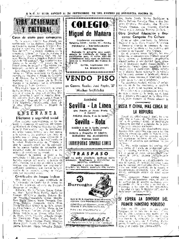 ABC SEVILLA 21-09-1963 página 26