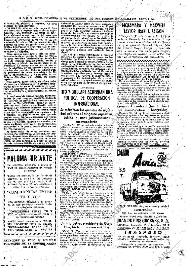 ABC SEVILLA 22-09-1963 página 34