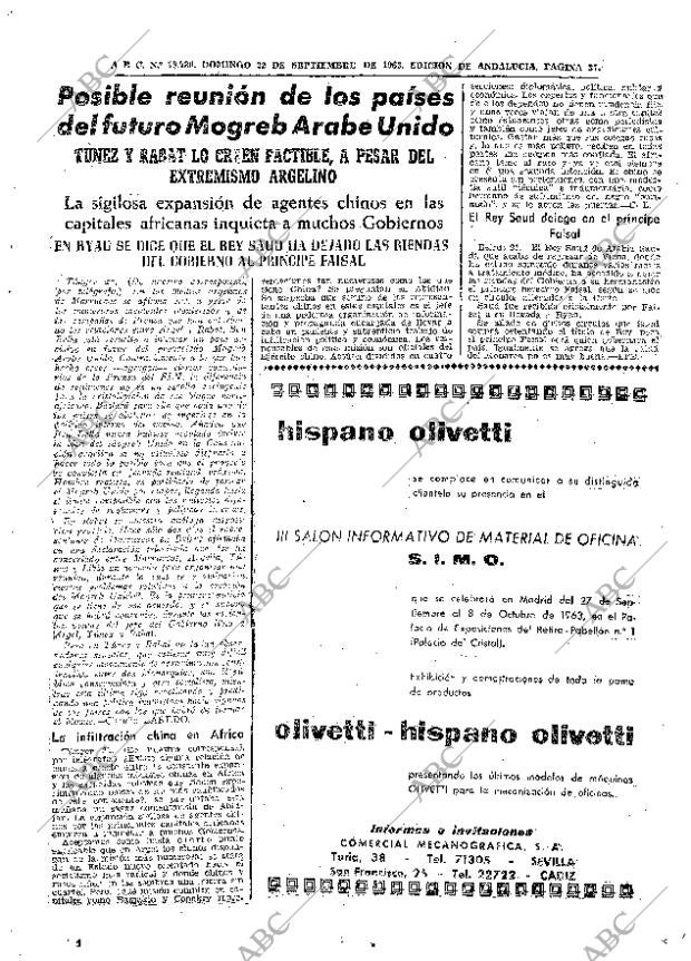 ABC SEVILLA 22-09-1963 página 37