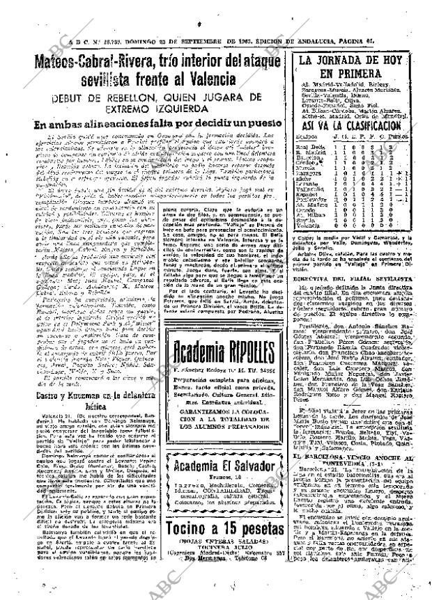 ABC SEVILLA 22-09-1963 página 61