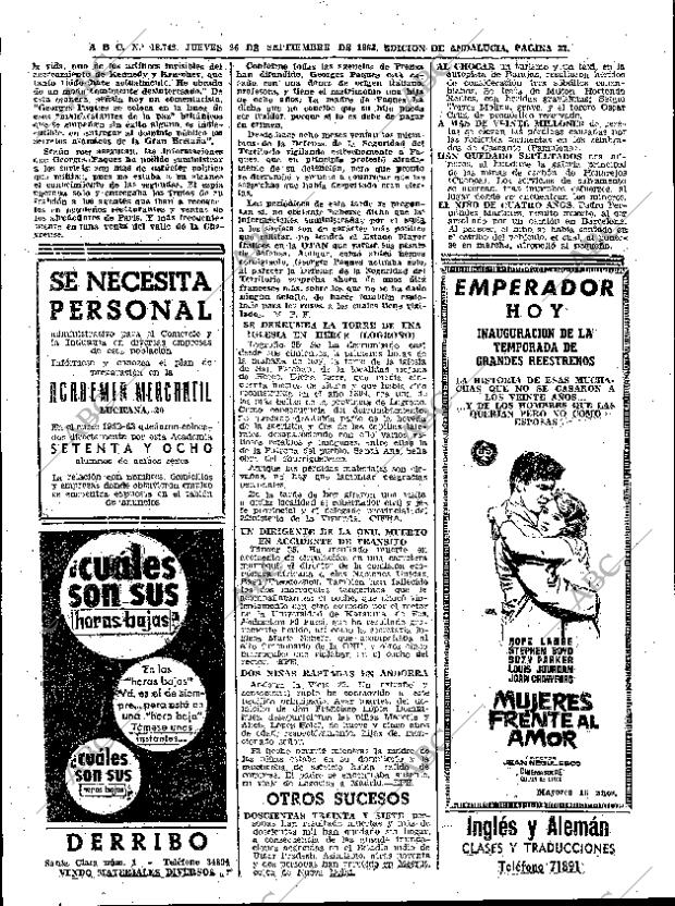 ABC SEVILLA 26-09-1963 página 22