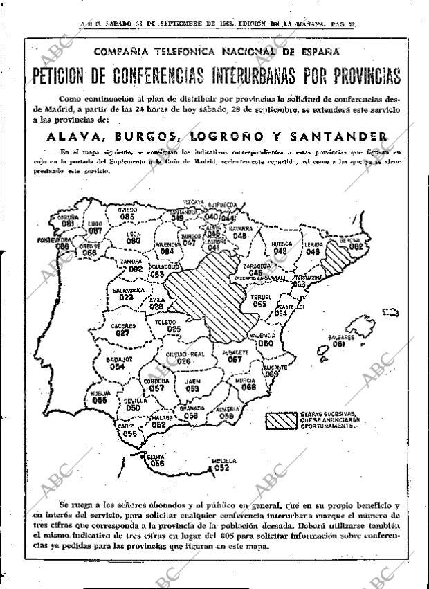 ABC MADRID 28-09-1963 página 72