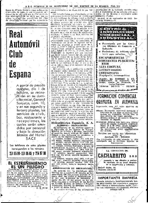 ABC MADRID 29-09-1963 página 104